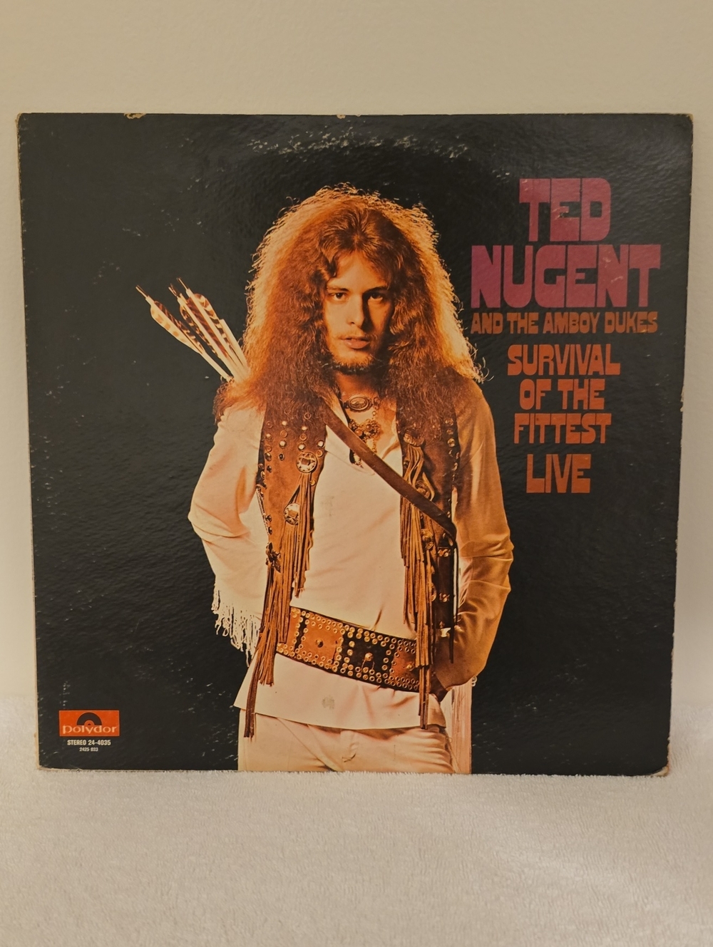 Vintage Ted Nugent Survival Of The Fittest Vinyl Album